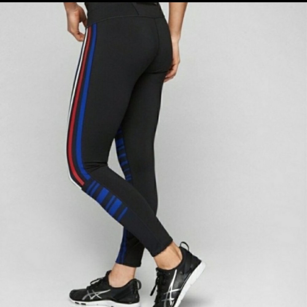 Legging (collant) Athleta Femme - Rouge Et Bleu, Taille XXS - Occasion En Excellent état